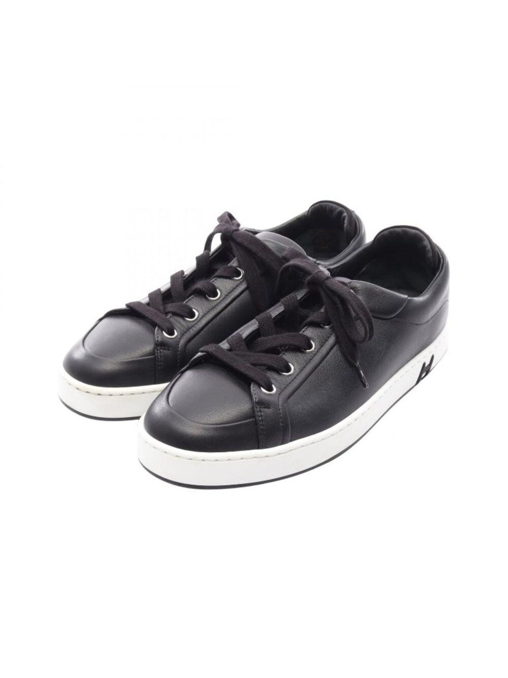 Hermes Sneakers Kid Black Leather